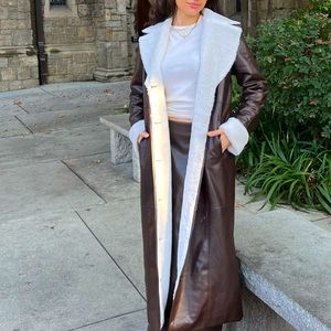 Beautiful leather vegan coat